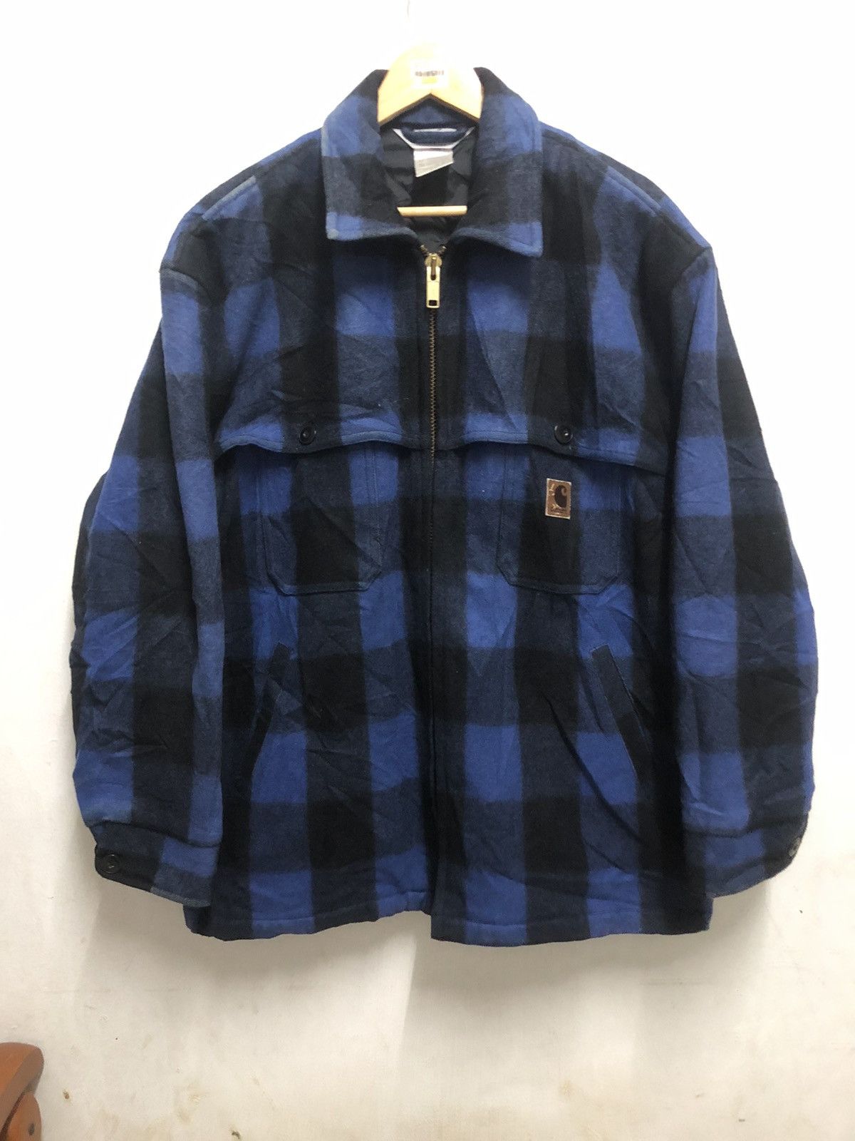 Carhatt wool jacket wool BLU check 05055 842