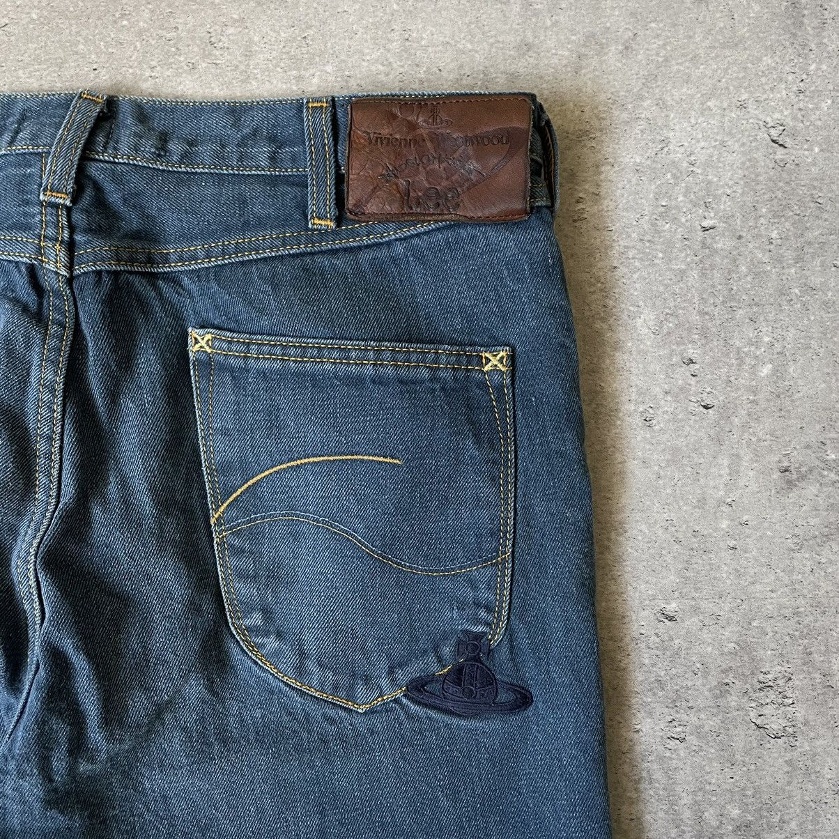 Lee × Vivienne Westwood Vintage LeeXViviene Weastwood Low Crotch Pants Pocket Logo Size US 34 / EU 50 - 2 Thumbnail