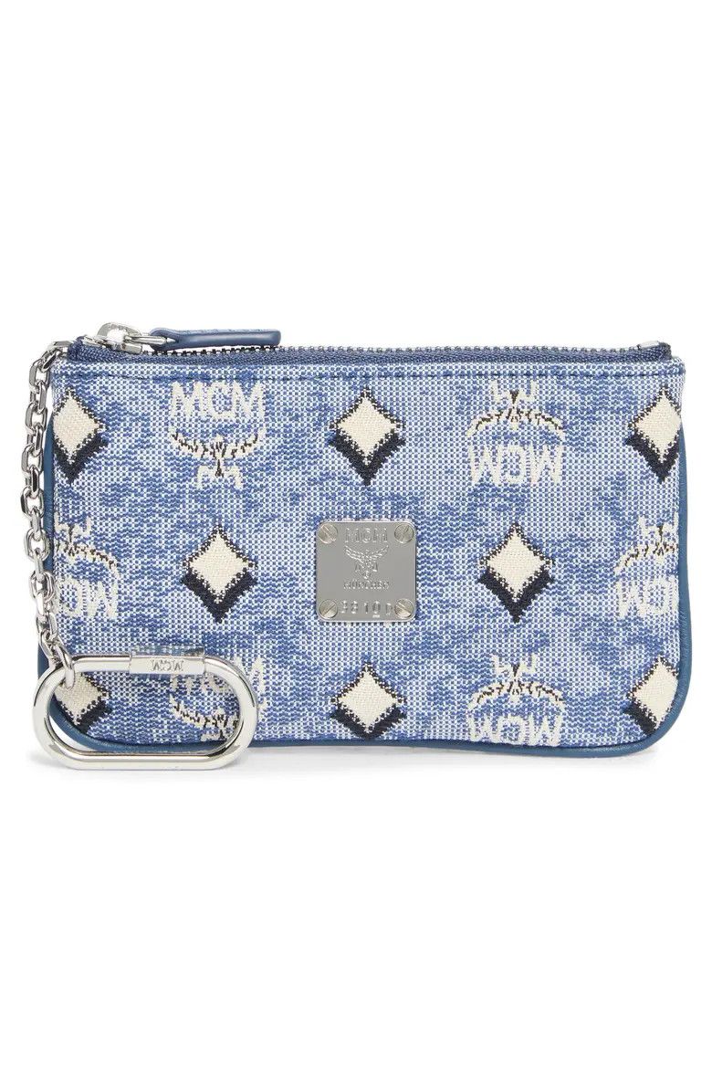MCM o1mt1gz0426 Size: OS / Aren Monogram Wallet in Blue Size ONE SIZE - 1 Thumbnail