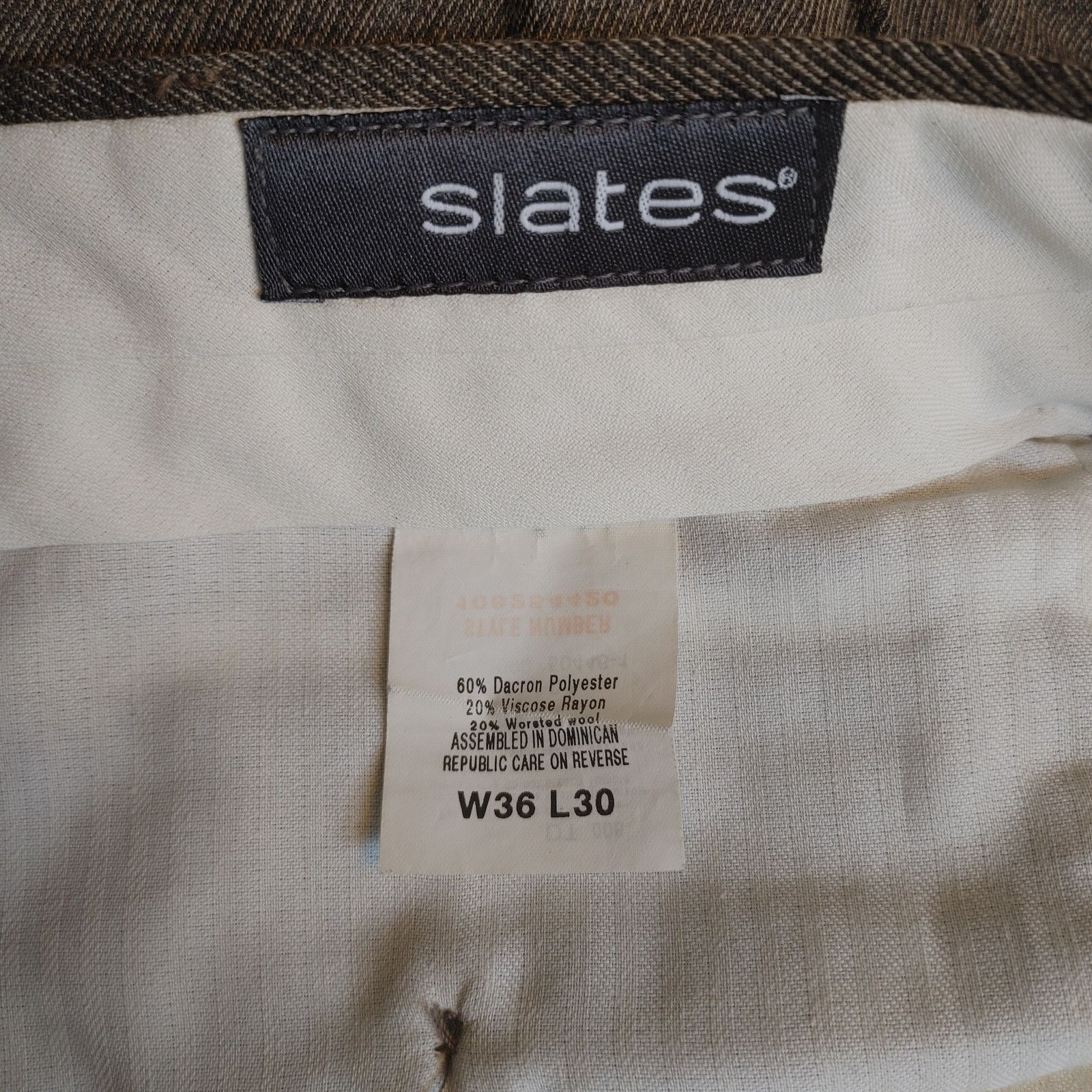 Other Slates Womens 36 Slate Brown Straight Leg Pleated Dress Pant Size 36" / US 14 / IT 50 - 3 Thumbnail