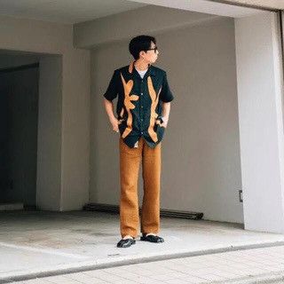 Japanese Brand × Sillage Khoki Dancing Shirt Bode Kapital Sillage Visvim Needles Size US XL / EU 56 / 4 - 9 Thumbnail