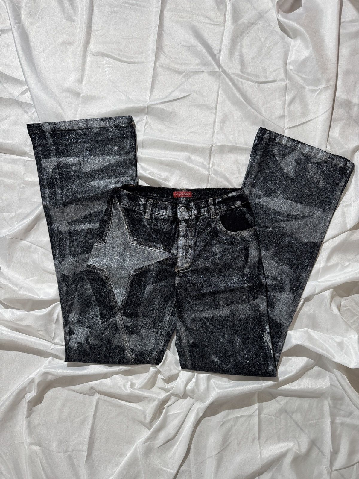 Hysteric Glamour Avant Garde Vintage Slim Fit Washed Flared Jeans Size 25" / US 0 / IT 36 - 3 Thumbnail