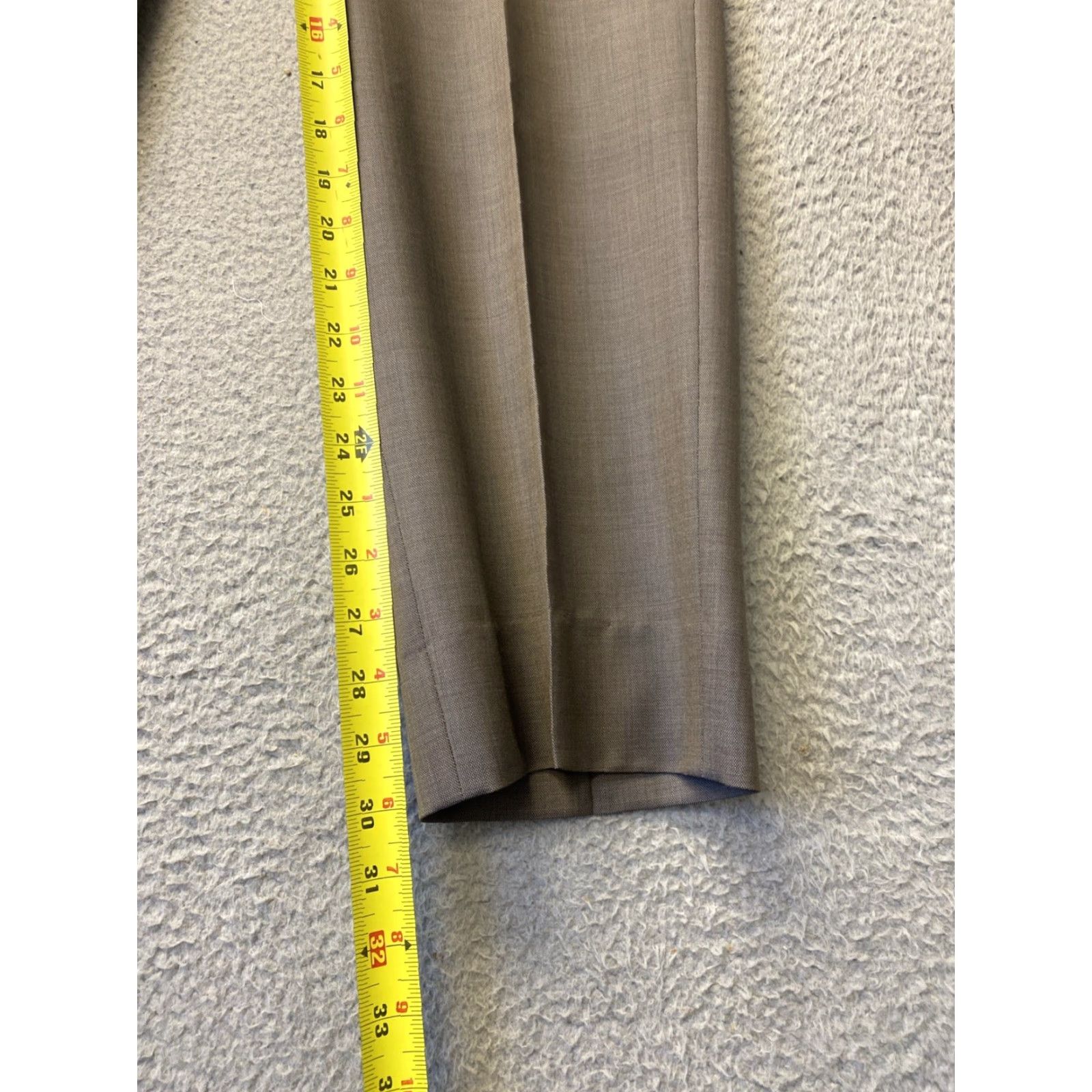 Ted Baker Ted Baker Dress Pants Men's 33x30 Gray Wool Flat Front Slim Straight Pockets Work Business Dress Slacks Size US 33 - 6 Thumbnail