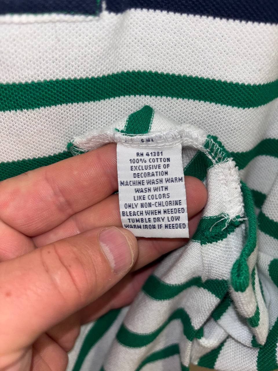 Polo Ralph Lauren Polo Ralph Lauren Green and white men's striped shirt M Size US M / EU 48-50 / 2 - 15 Thumbnail