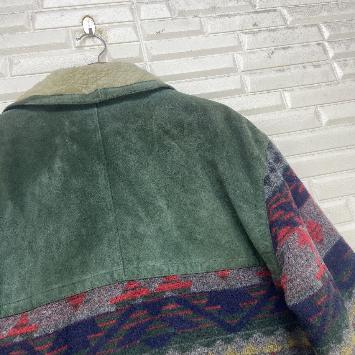 Vintage Tabacci Sportswear Native Wool + Dolphin Leather Heavy Coat Size US M / EU 48-50 / 2 - 14 Thumbnail