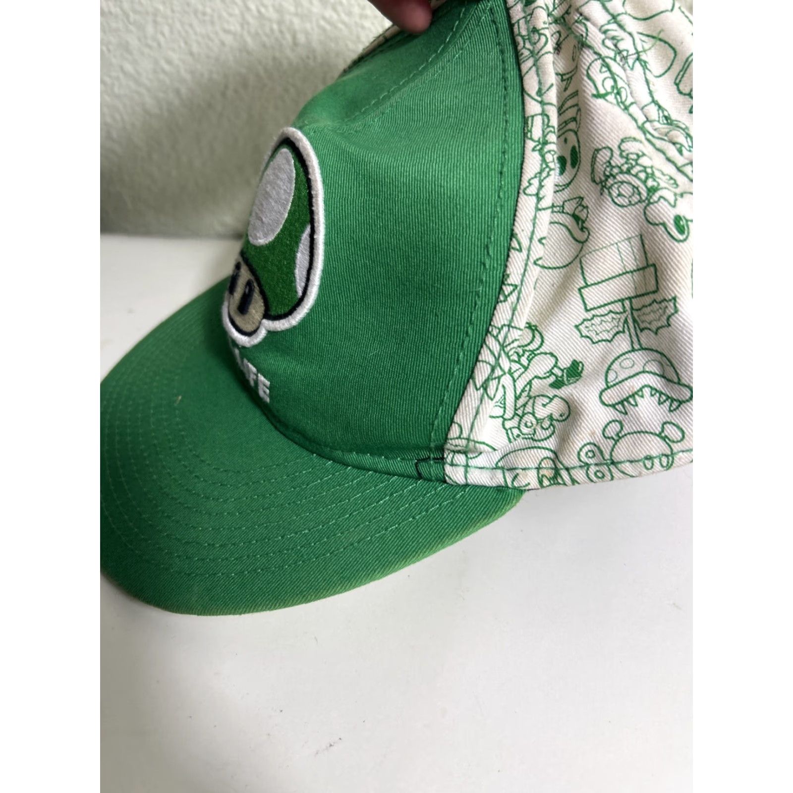 Nintendo Super Mario Baseball Cap Green Adult Used Fitted L/XL Hats Cap Unisex Nintendo Theme Retro Casual Baseball Cap Size ONE SIZE - 6 Thumbnail