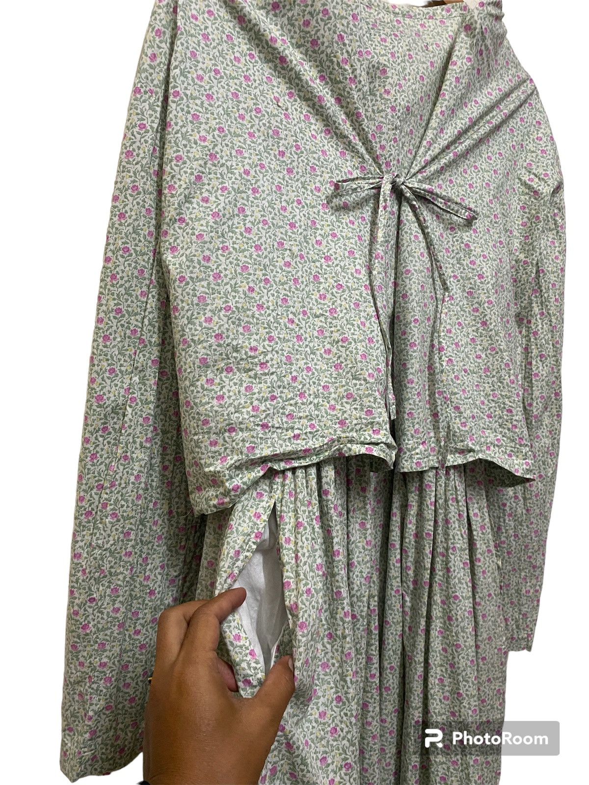 Comme des Garcons VINTAGE 90s FLORAL PATERN AD1991 TRICOT CDG MID-LENGHT DRESS Size XS / US 0-2 / IT 36-38 - 11 Thumbnail