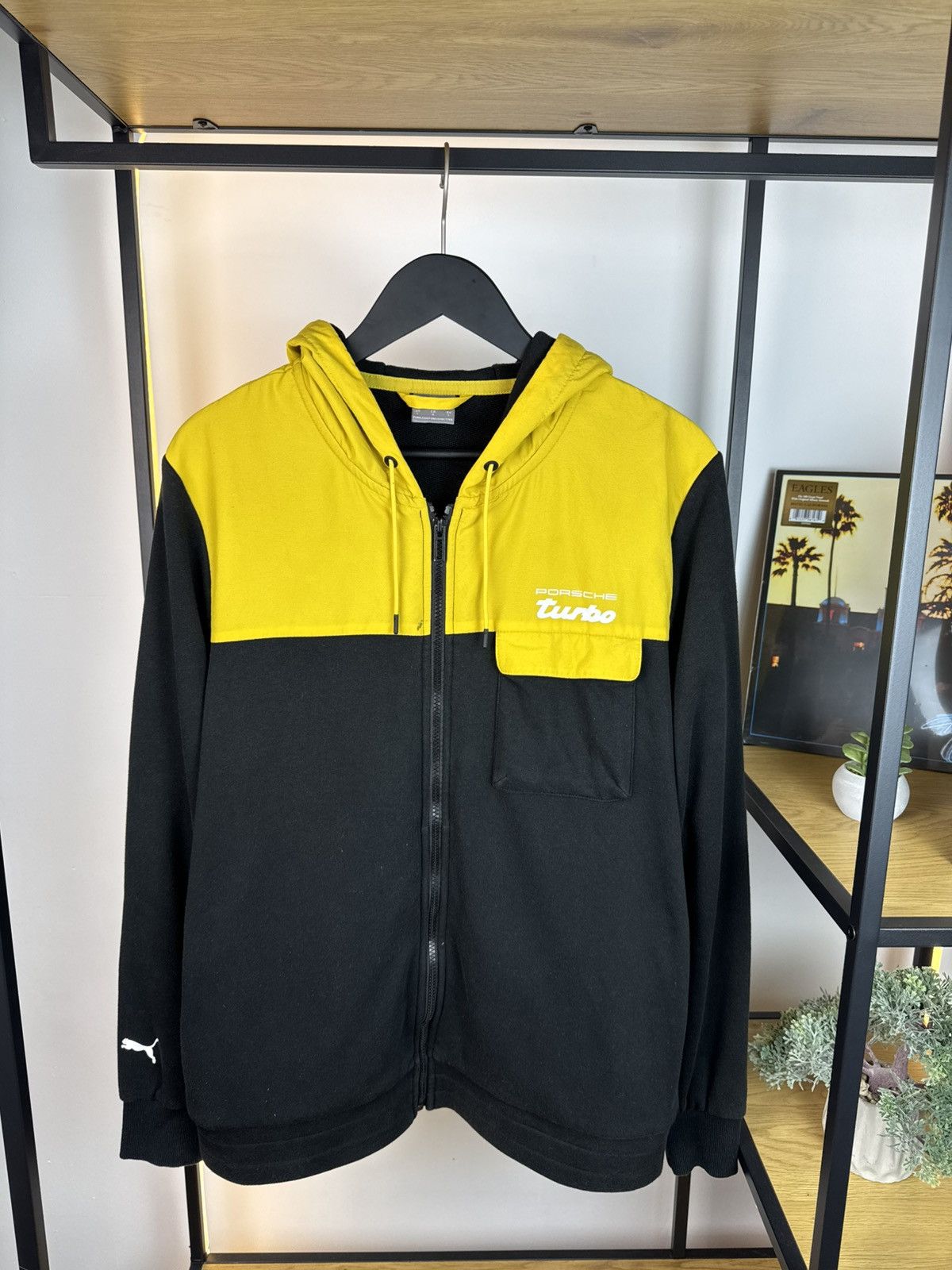 Porsche Design × Puma Porsche Turbo Jacket by Puma Hoodie Hoodie Black / Yellow Size US L / EU 52-54 / 3 - 1 Thumbnail