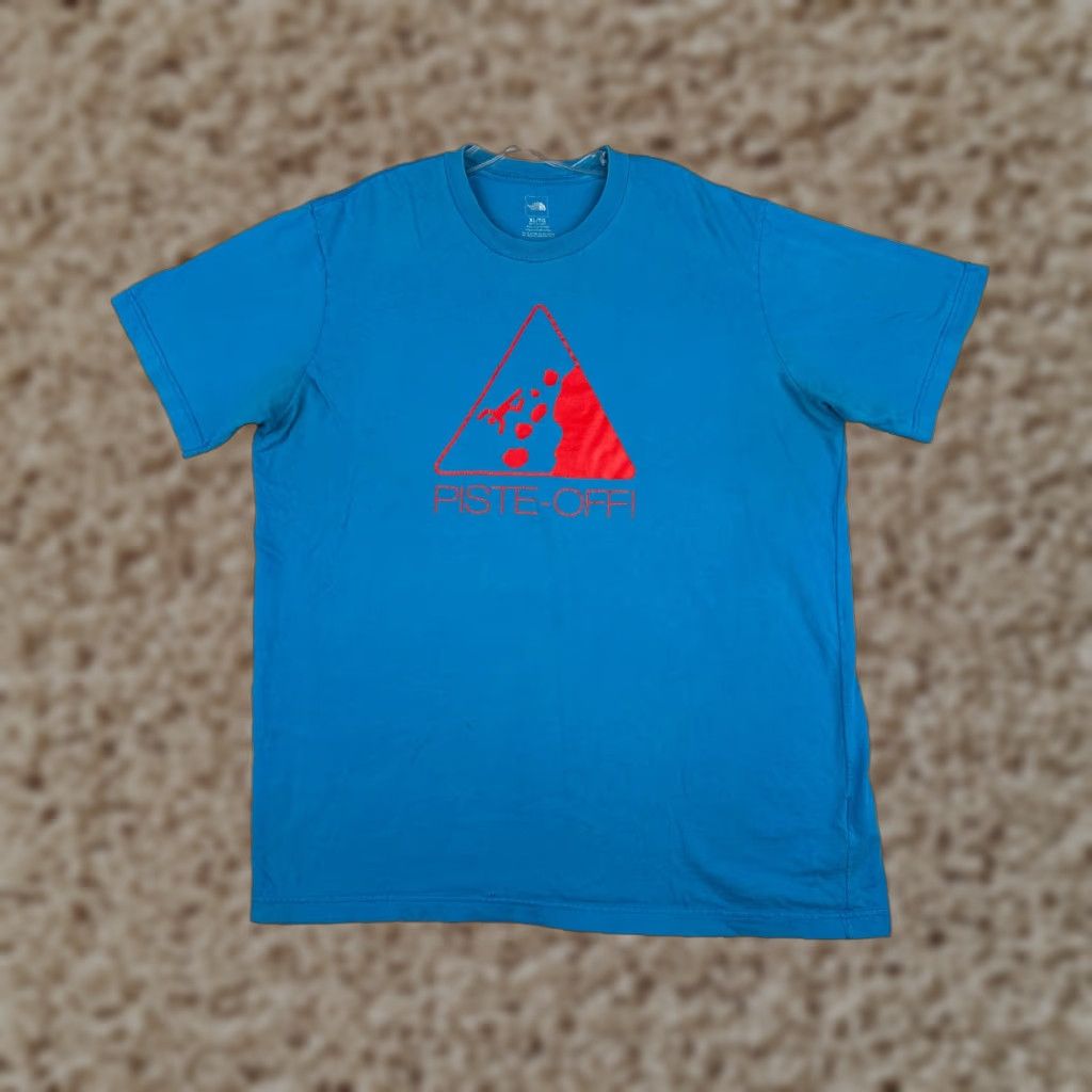 The North Face The North Face Shirt Men XL Blue Crew Neck Cotton Piste-Off! READ Logo All Seasons Breathable Regular T-Shirt Vintage: No Size US XL / EU 56 / 4 - 1 Thumbnail