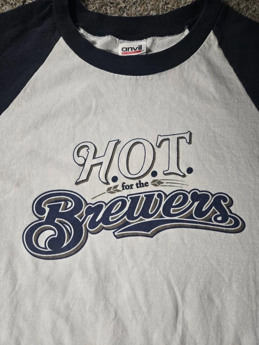 Anvil Anvil Preshrunk 3/4 Sleeve H.O.T. For The Brewers Shirt Size US L / EU 52-54 / 3 - 2 Thumbnail
