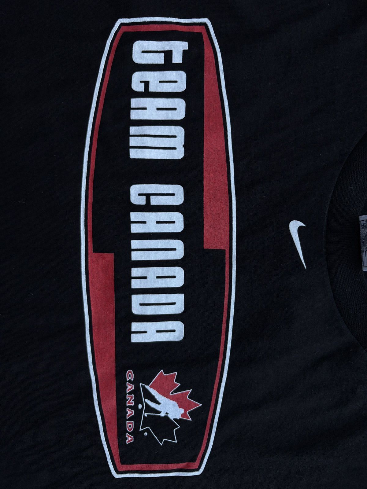 Nike Vintage 1990s Nike Team Canada Hockey Black L/S Shirt Sz. XL Size US XL / EU 56 / 4 - 4 Thumbnail