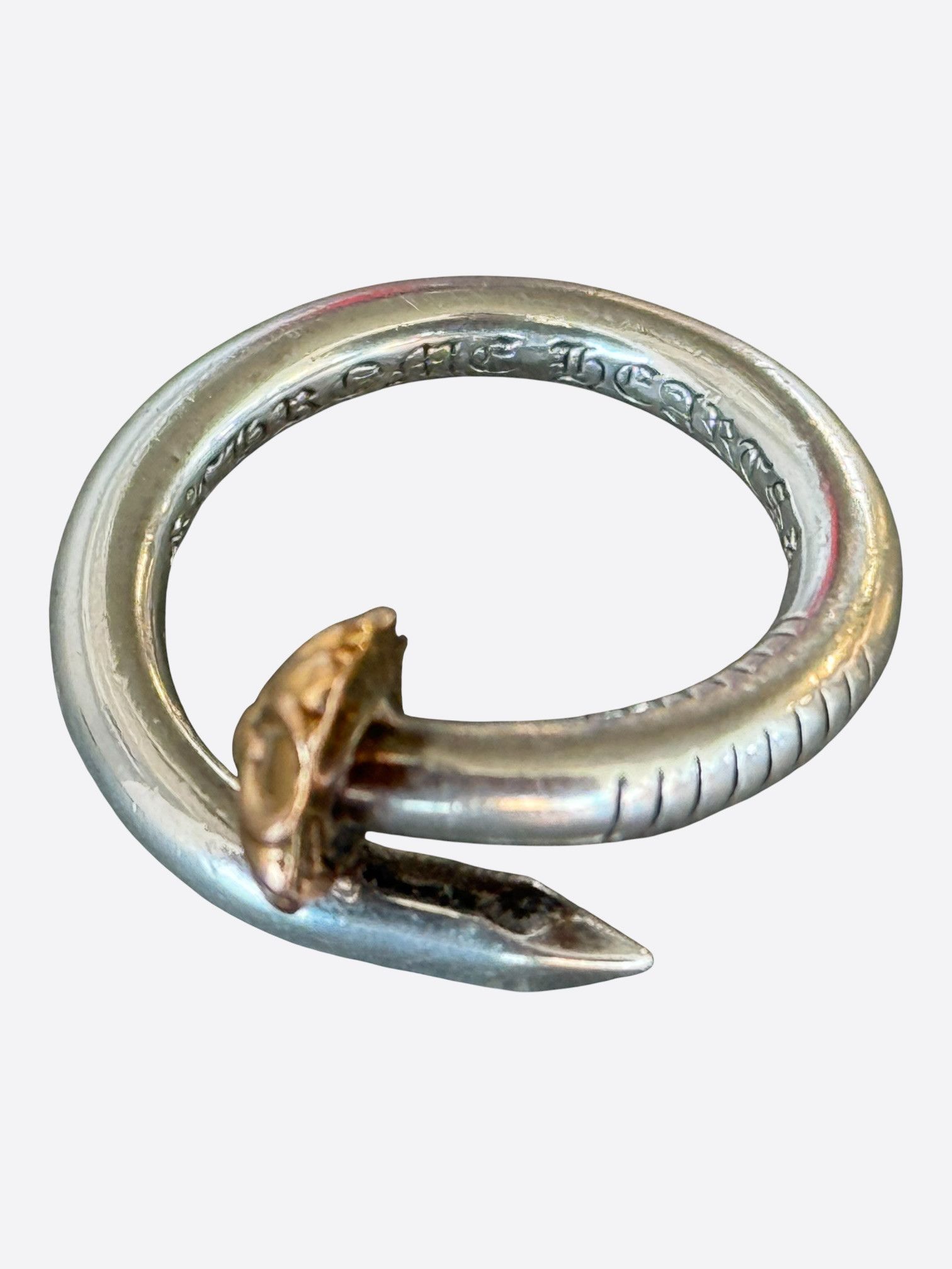 Chrome Hearts Chrome Hearts Silver & Gold Nail Ring Size ONE SIZE - 4 Thumbnail