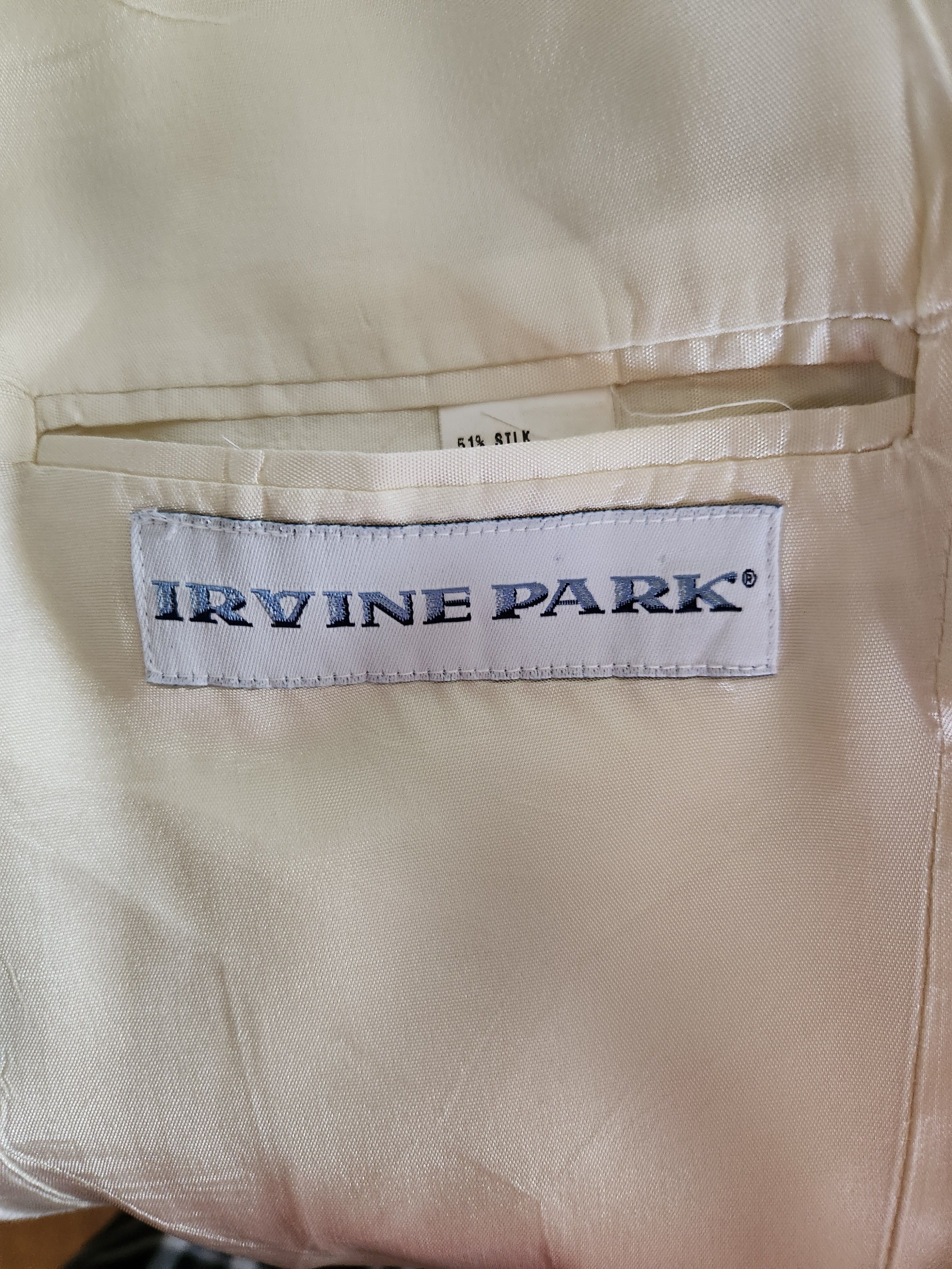 Vintage Vintage 80's Irvine Park Silk/Viscose Men's White Blazer Size 38R - 5 Thumbnail