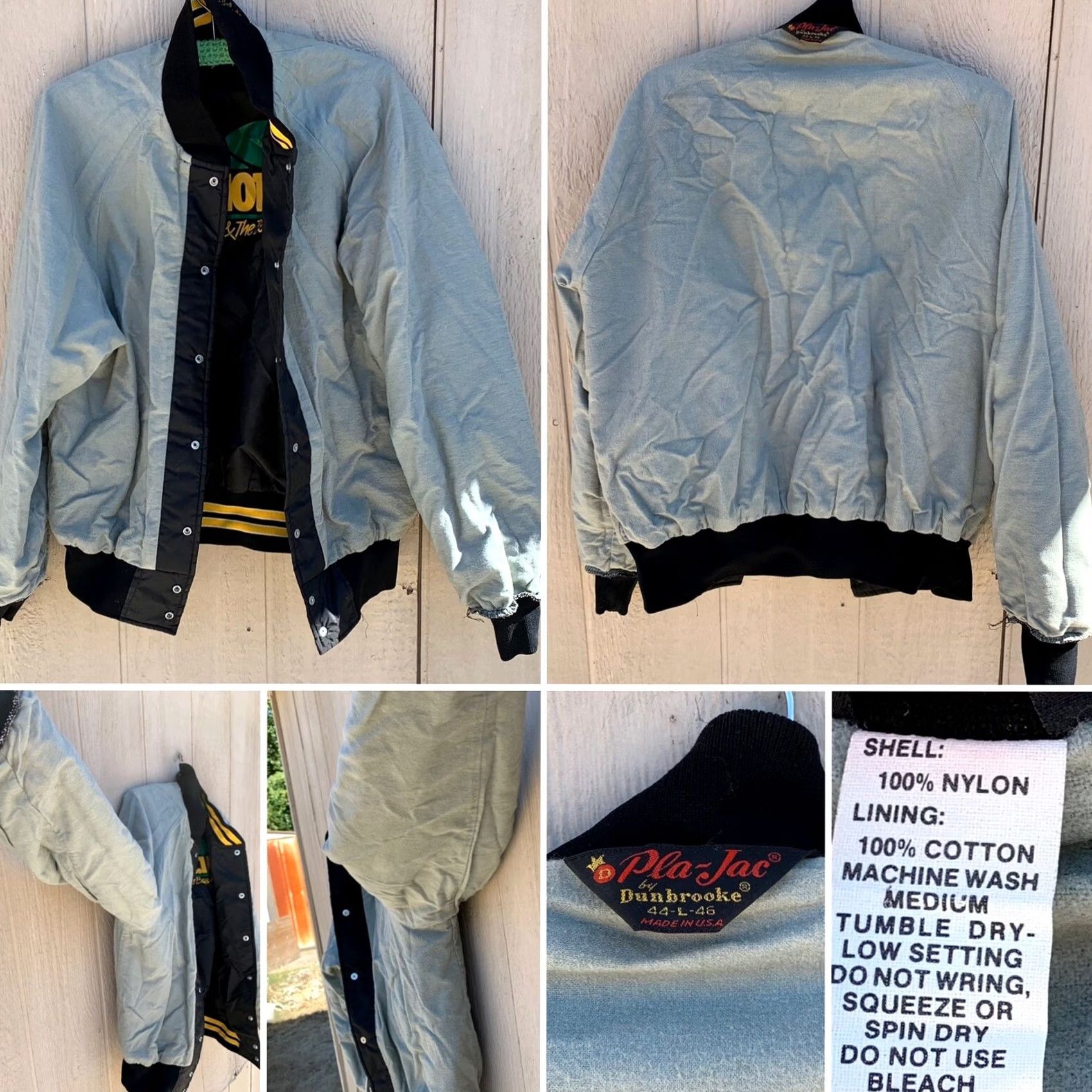 Vintage VINTAGE KHYL 101.1 FM The Best Oldies & The Best of Today raglan jacket 42 L 44 Black Nylon Pla-Jac by Dunbrooke Shirt Adult Large Mens Size US L / EU 52-54 / 3 - 7 Thumbnail