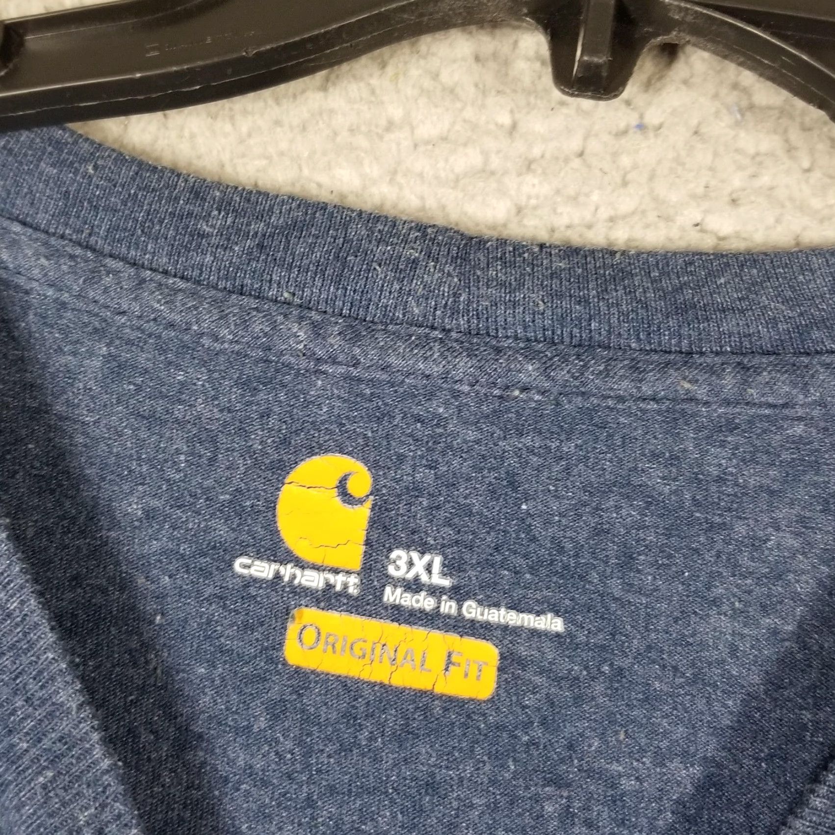 Carhartt Carhartt Mens 3XL Blue Heather K87 Workwear Pocket Original Fit Tee Shirt Size US XXL / EU 58 / 5 - 4 Thumbnail