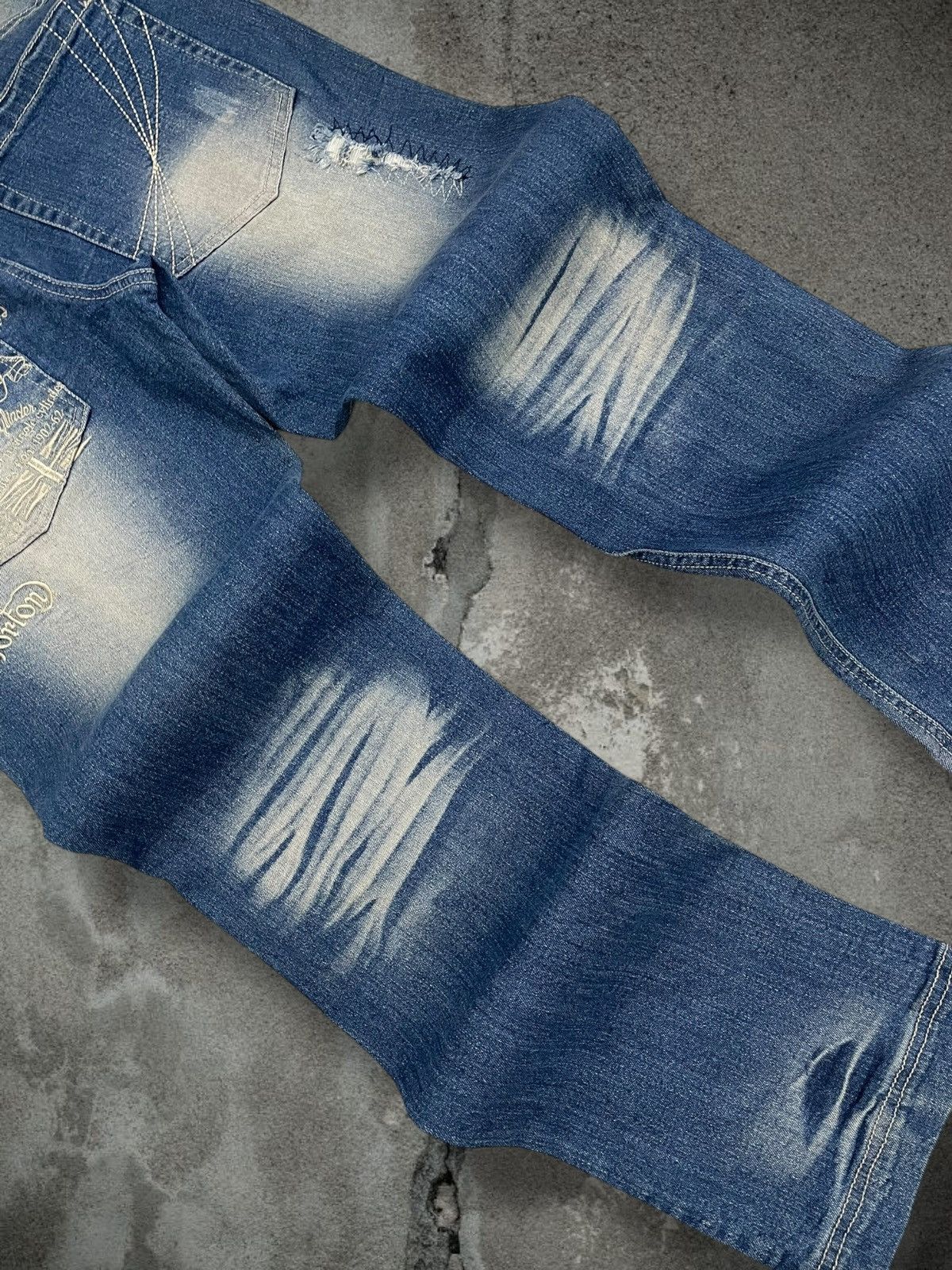 Japanese Brand Vintage Rare Designer Norton Motorcyles Distressed Denim Size US 32 / EU 48 - 16 Thumbnail