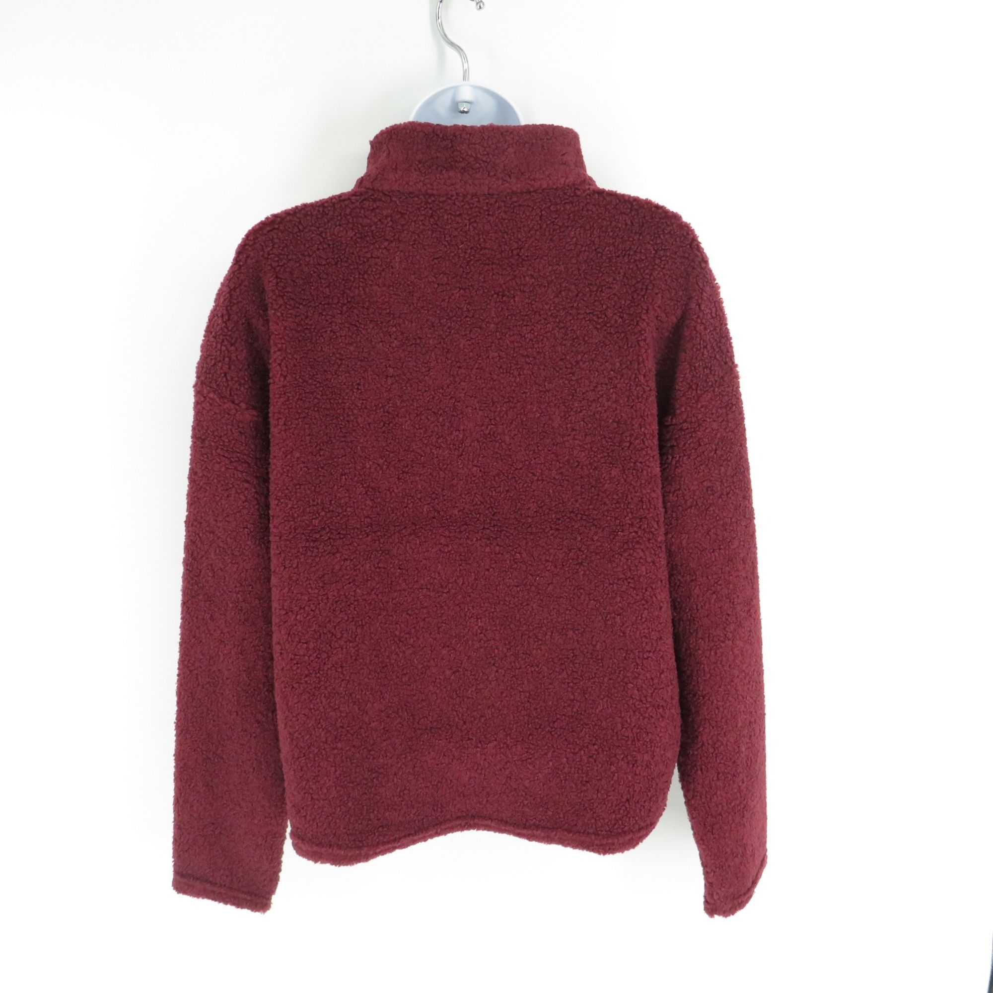 Other Marika Womens Burgundy Fleece Quarter Snap Pullover Sweater Size L / US 10 / IT 46 - 4 Thumbnail