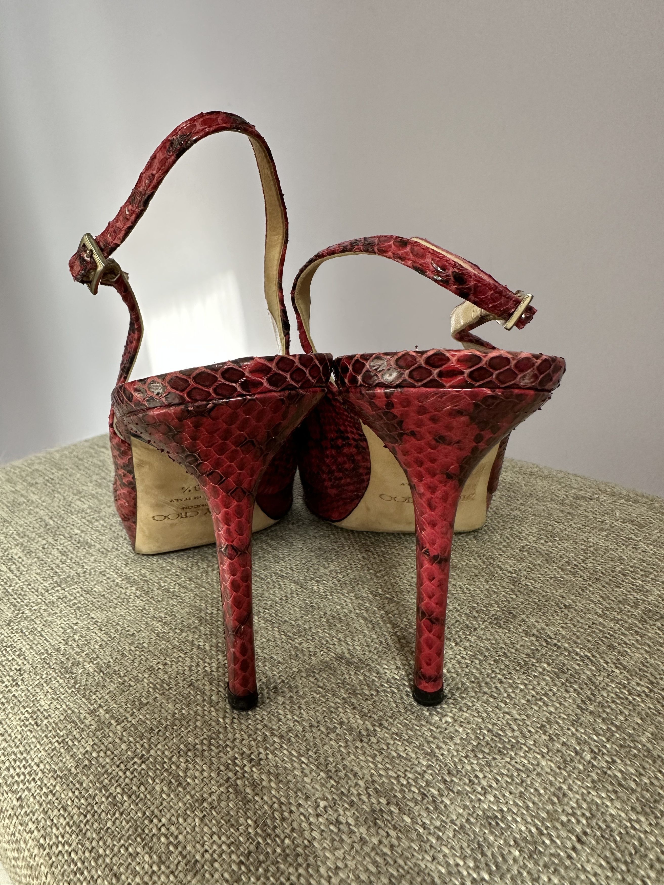 Designer × Jimmy Choo Jimmy Choo Multicolor Python heels sandals Size US 8.5 / IT 38.5 - 4 Thumbnail