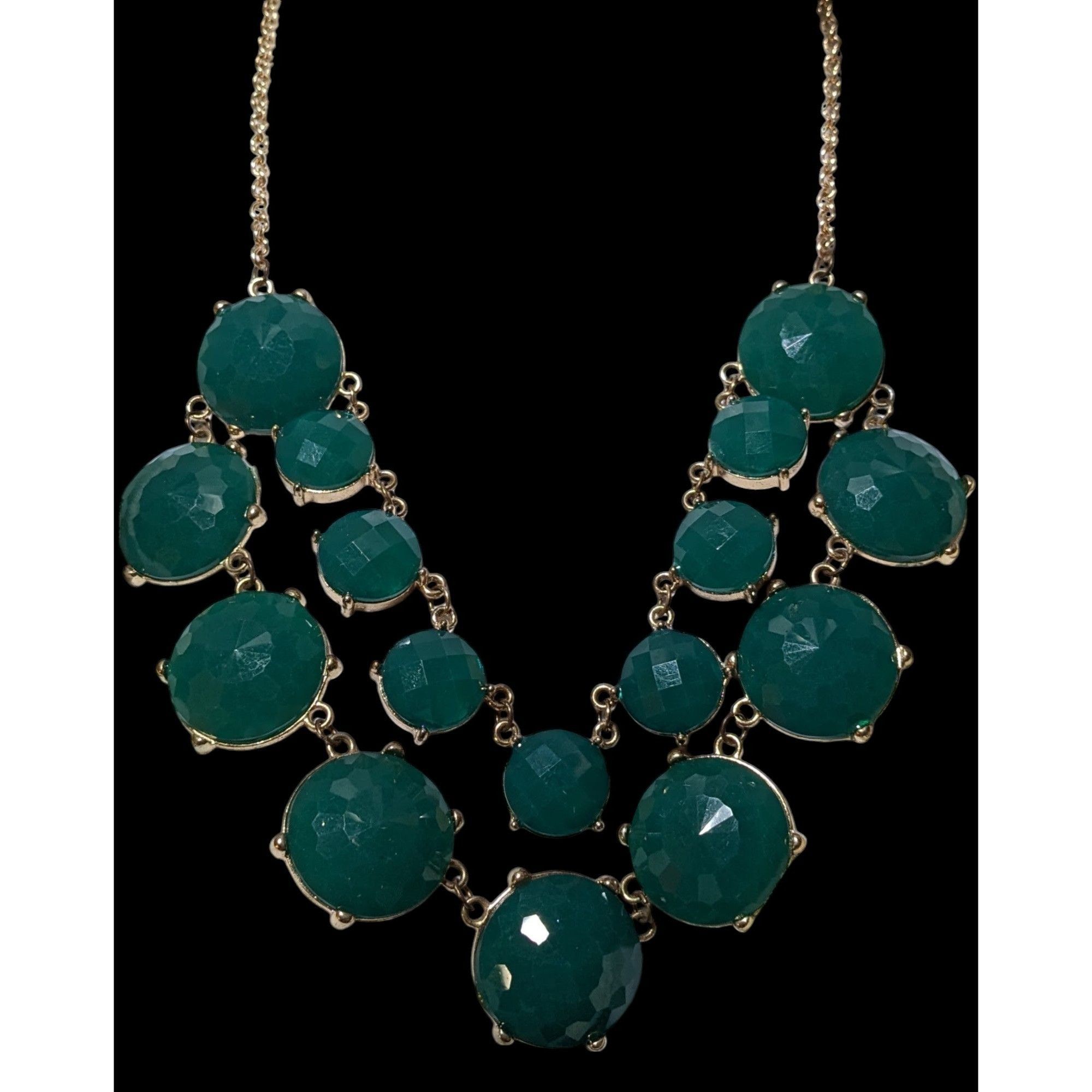 Other Y2K Glam Chunky Green Gemmed Statement Necklace Size ONE SIZE - 2 Thumbnail