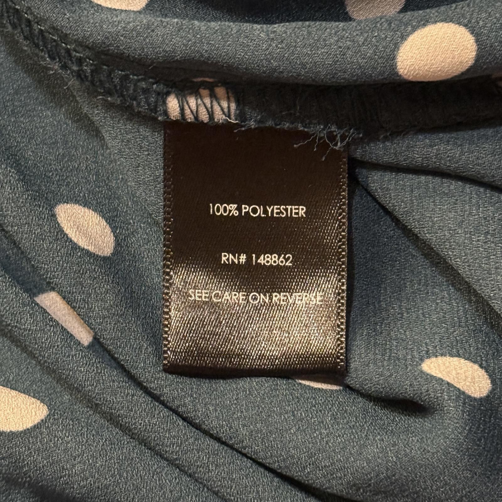 Designer Torrid Harper Polka Dot Blouse - Teal, Size 1 Size XL / US 12-14 / IT 48-50 - 6 Thumbnail
