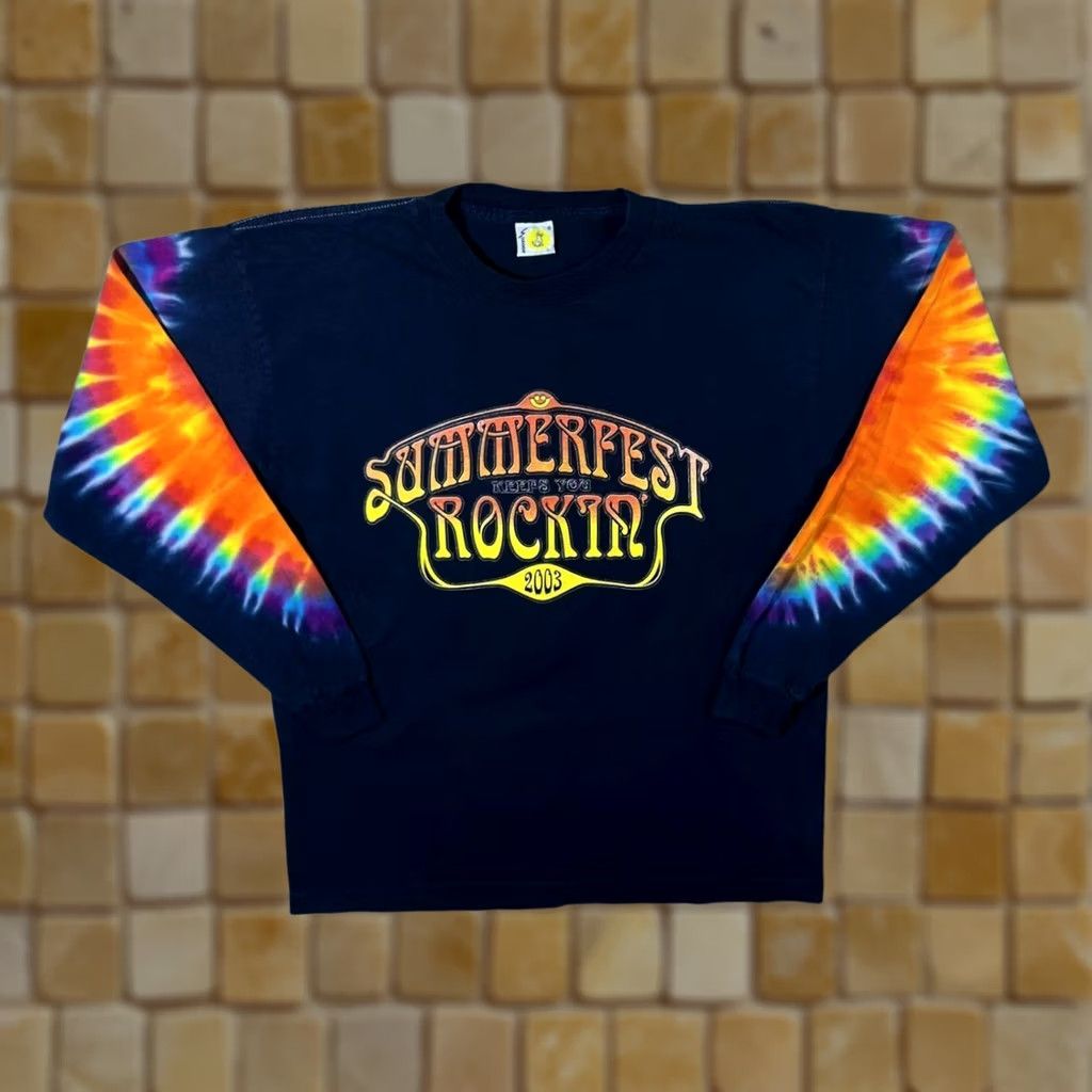Vintage VINTAGE Sundog Summerfest Keeps You Rockin 2003 Music Band Tie Dye T-Shirt Large Size US L / EU 52-54 / 3 - 1 Thumbnail