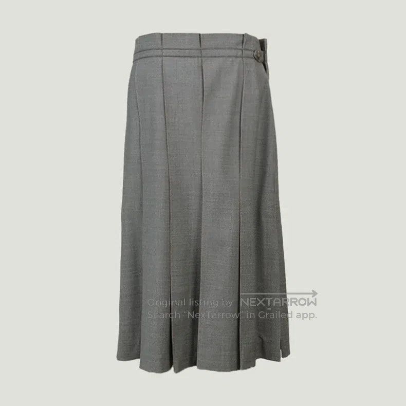 Brunello Cucinelli Brunello Cucinelli Lady's pleated wool A-line half skirt Size 27" / US 4 / IT 40 - 2 Thumbnail