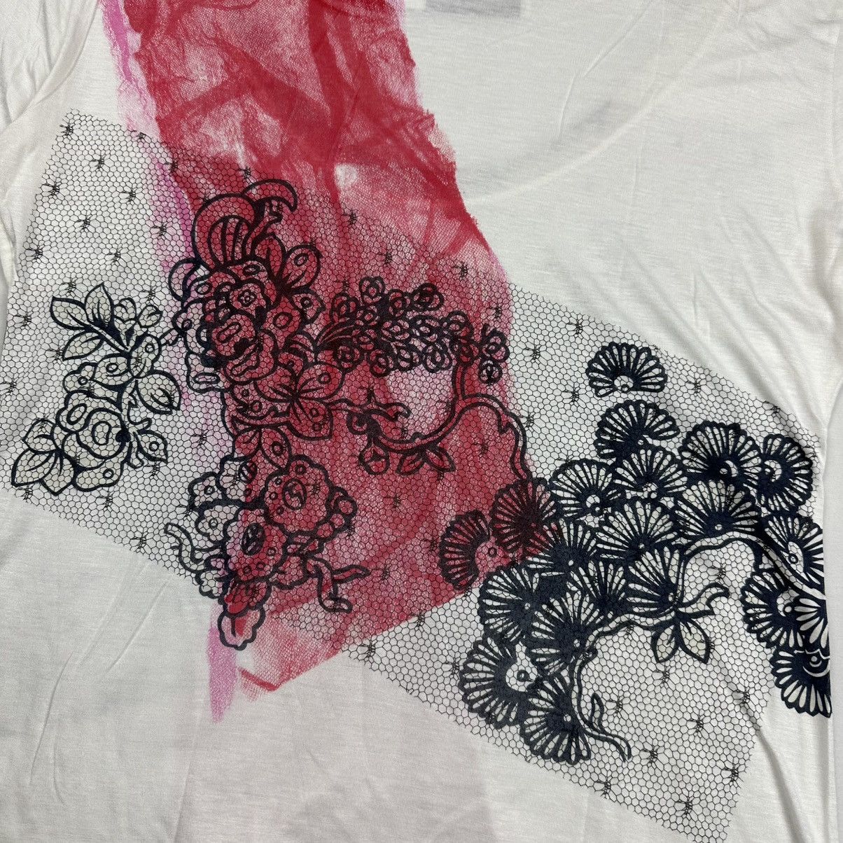 Dior SS06 Christian Dior By John Galliano Floral Mesh T-Shirt Size L / US 10 / IT 46 - 8 Thumbnail