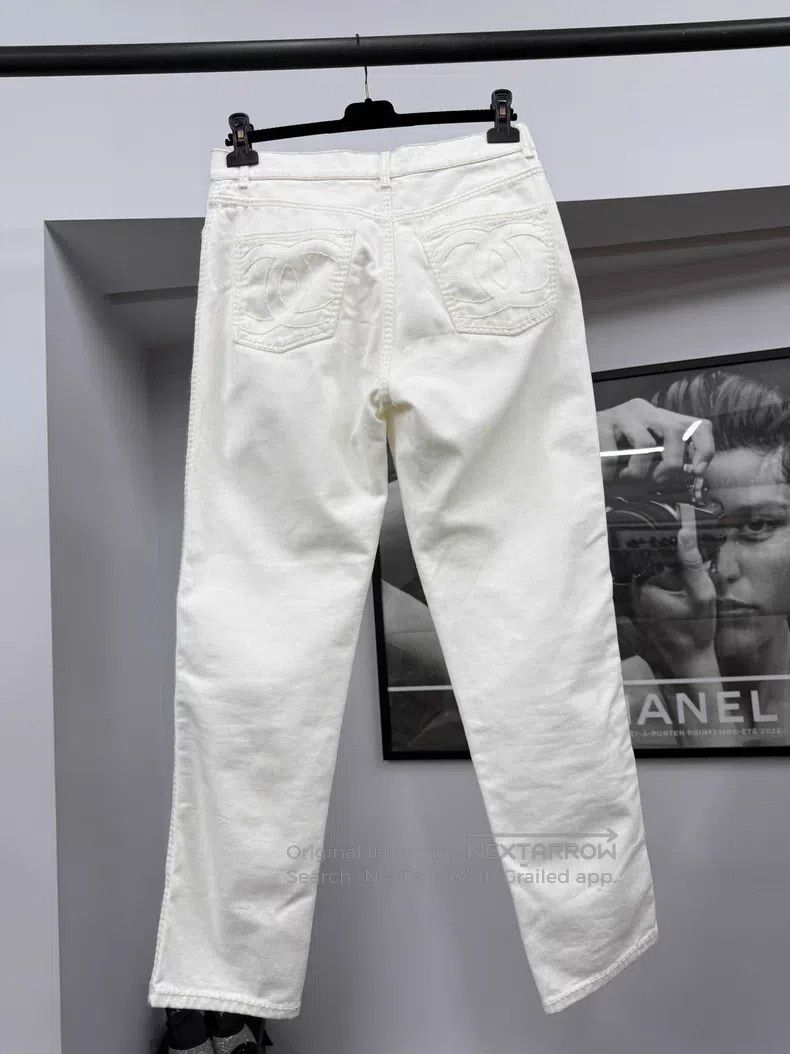 Chanel Chanel White denim trousers Size 25" / US 0 / IT 36 - 3 Thumbnail