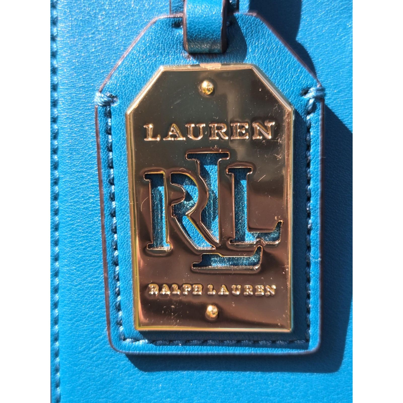Ralph Lauren Ralph Lauren teal large leather tote Size ONE SIZE - 7 Thumbnail