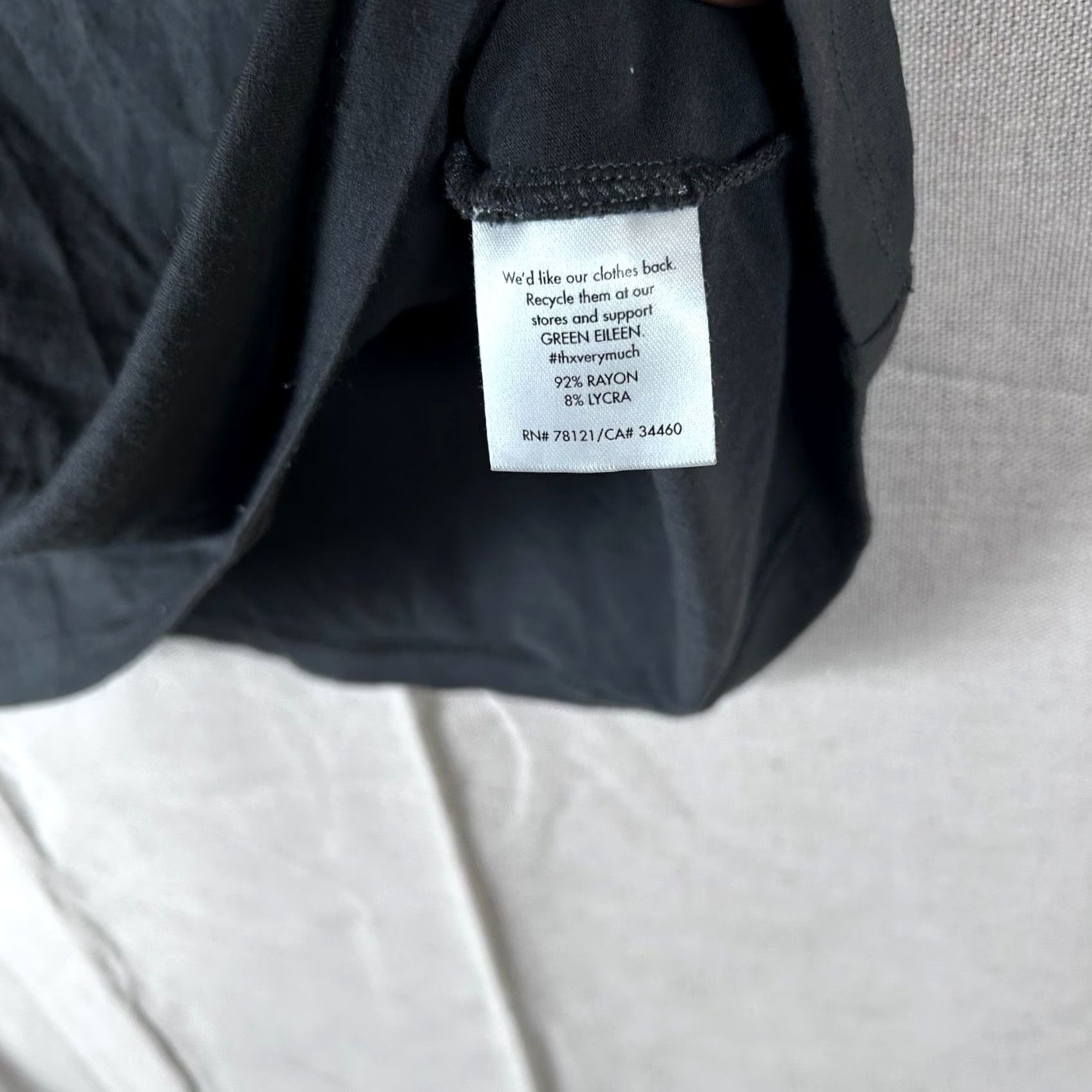 Eileen Fisher Eileen Fisher Black Rayon Lycra Cowl Neck Cap Sleeve Top XS Women Gifted by Made in USA Size XS / US 0-2 / IT 36-38 - 3 Thumbnail