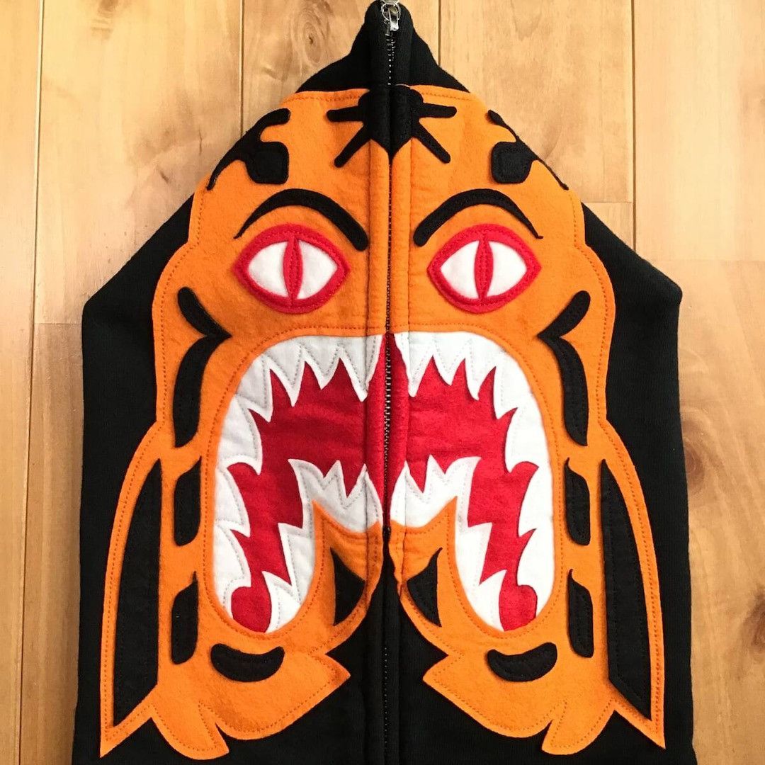 Bape BAPE Tiger full zip hoodie black a bathing ape NIGO Size US L / EU 52-54 / 3 - 3 Thumbnail