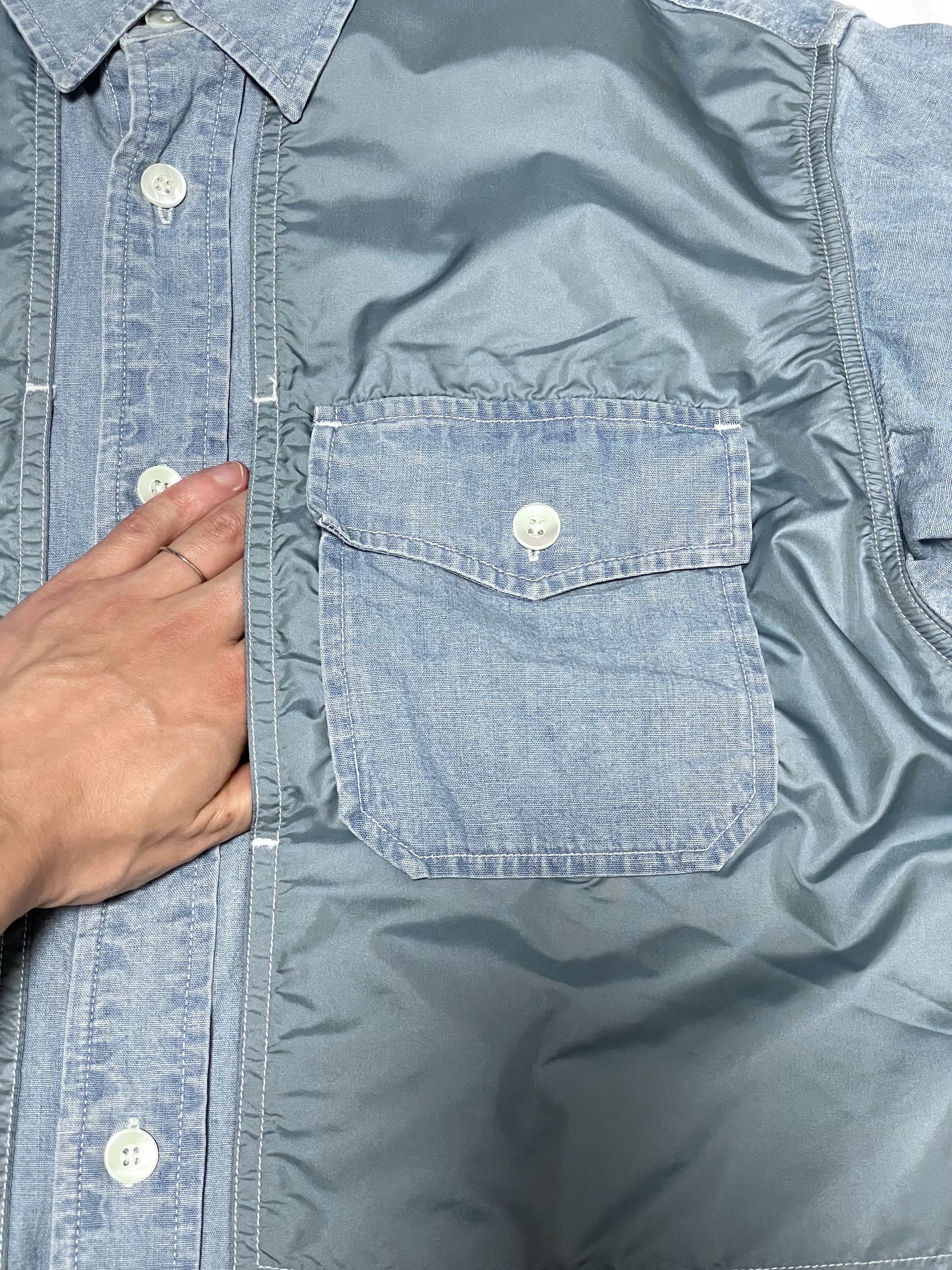 Nanamica Indigo Bleach CPO Shirt Size US S / EU 44-46 / 1 - 6 Thumbnail