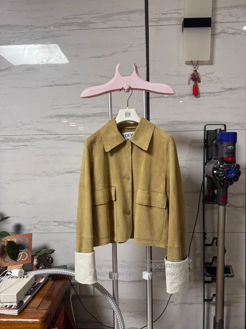 Loewe Loewe Suede Jacket with Sheepskin Lining Size XS / US 0-2 / IT 36-38 - 1 Thumbnail