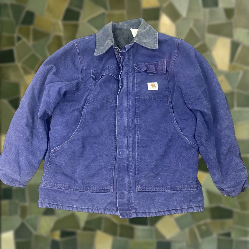 Carhartt VINTAGE Carhartt Jacket Mens Large 42 Indigo Canvas Quilted Workwear 90s Size US XS / EU 42 / 0 - 1 Thumbnail
