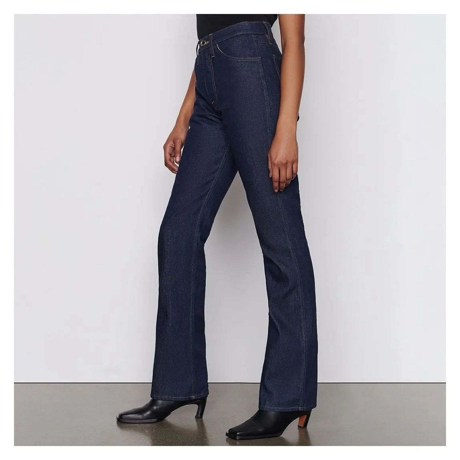 Frame NWT Frame Le Italien Flare Rigid Denim 30 Dark Rinse Size 30" / US 8 / IT 44 - 1 Thumbnail