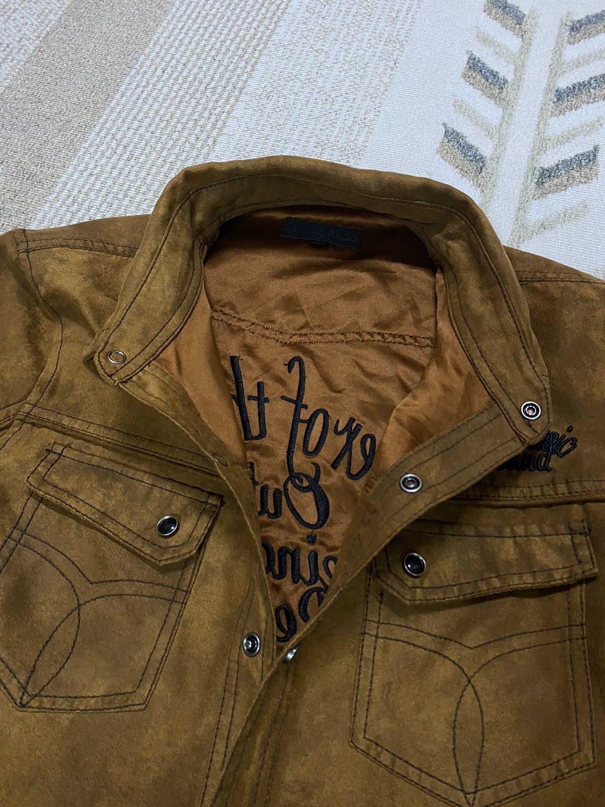 If Six Was Nine × In The Attic × Japanese Brand In The Attic Suede Cotton Pearl Snap Button Shirt Size US M / EU 48-50 / 2 - 14 Thumbnail