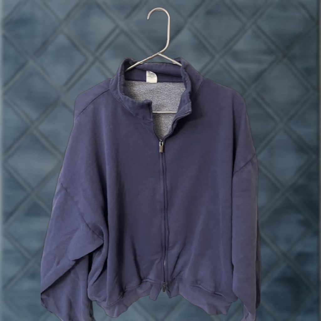 Vintage PINK Victoria's Secret Full Zip Fleece Sweatshirt Blue Mock Neck Women's Size L Size L / US 10 / IT 46 - 1 Thumbnail
