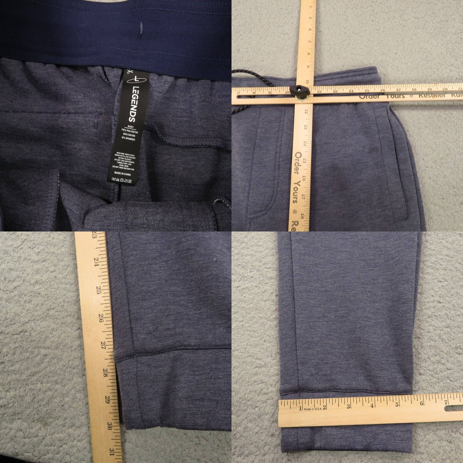 Vintage Legends Hawthorne Track Sweat Suit Men Large Hoodie Jogger Pant Hooded Tech Knit Jacket Set Includes Activewear 2 Piece Blue Modern Sports Size US L / EU 52-54 / 3 - 9 Thumbnail