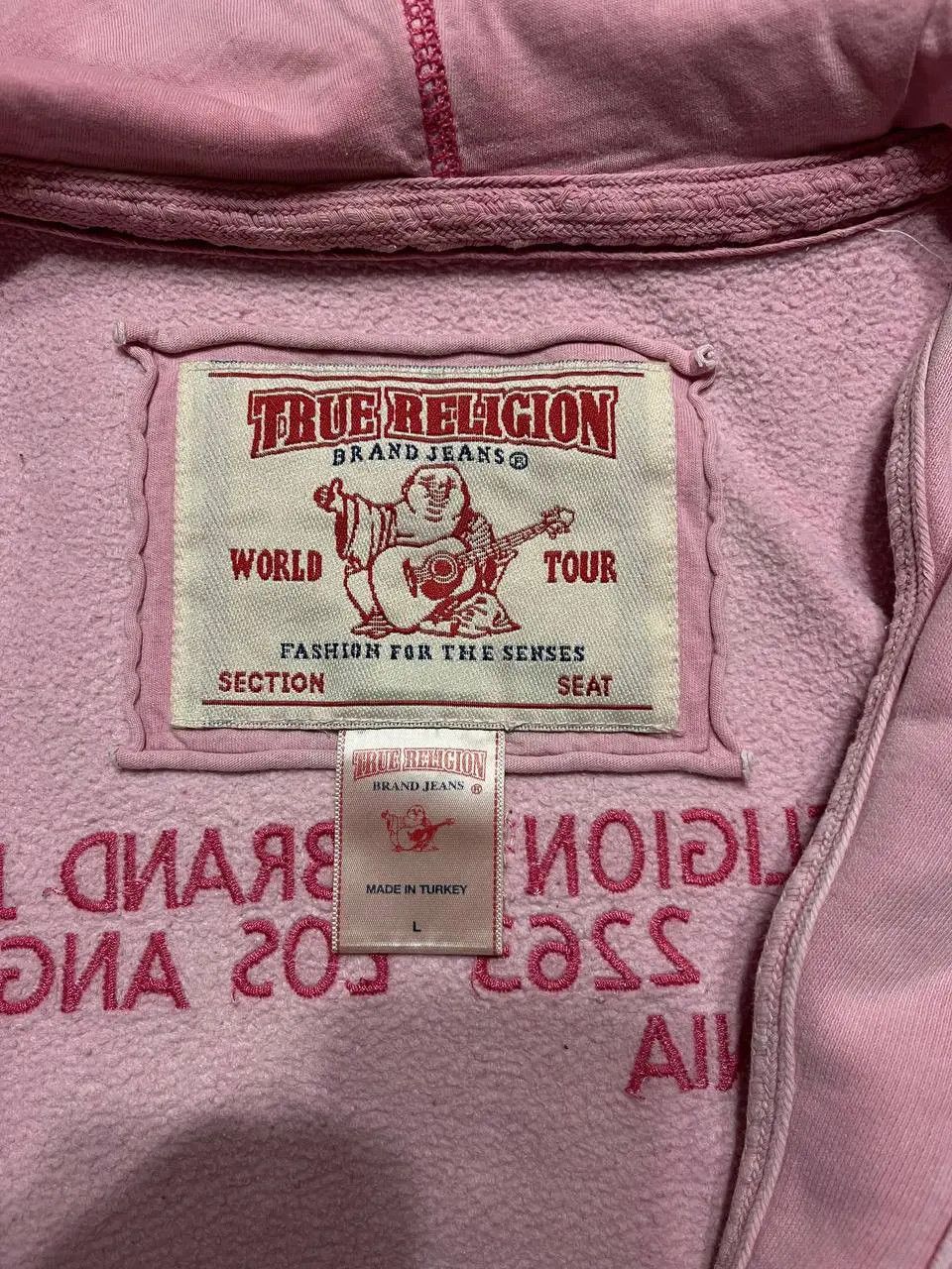 True Religion True Religion zip hoodie y2k style pink big logo Size L / US 10 / IT 46 - 7 Thumbnail