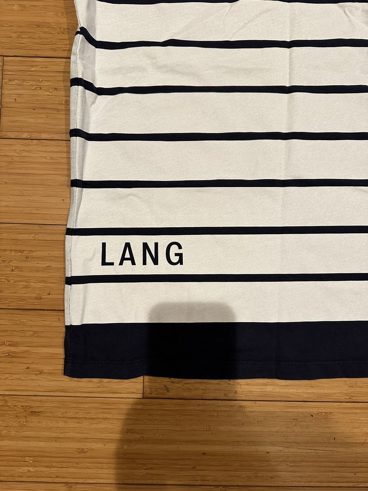 Helmut Lang Men's Helmut Lang Logo Stripe T-Shirt Size XL Size US S / EU 44-46 / 1 - 4 Thumbnail
