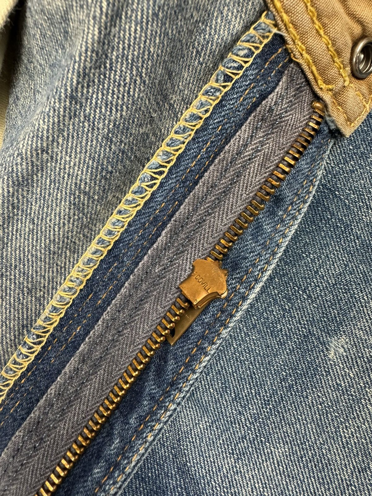 Edwin Edwin 550923 Over Works Factory Distressed Jeans Pants Size US 34 / EU 50 - 15 Thumbnail
