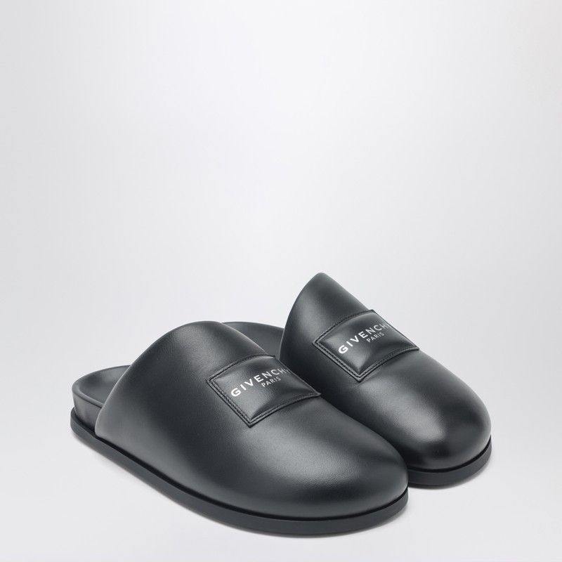 Givenchy Givenchy Label Flat Mules In Black Nappa Leather Size US 7 / IT 37 - 1 Thumbnail