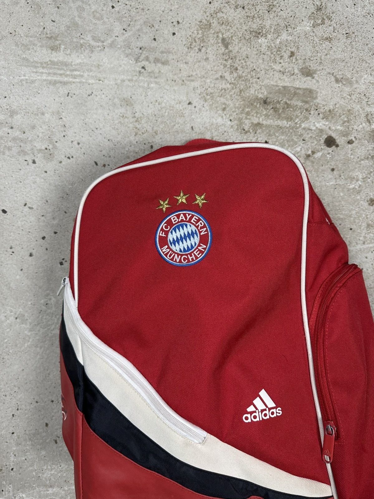 Adidas Vintage Y2K Adidas x Bayern Munich Red Backpack Bag Size ONE SIZE - 7 Thumbnail