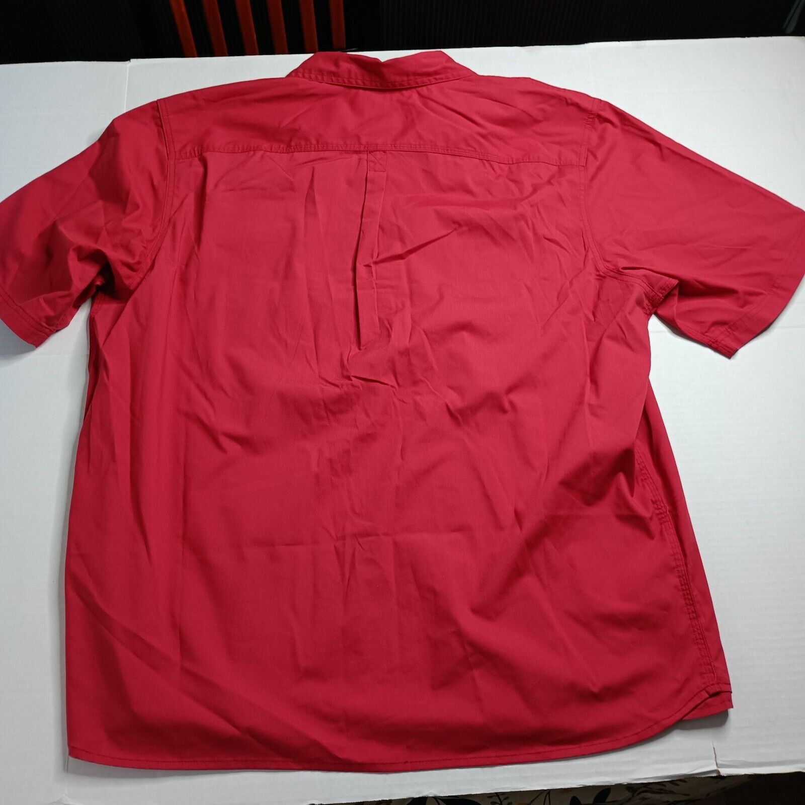 Wrangler Wrangler S/S Twill Button Up Shirt Red Relaxed Fit Size 2XL Size US XXL / EU 58 / 5 - 7 Thumbnail