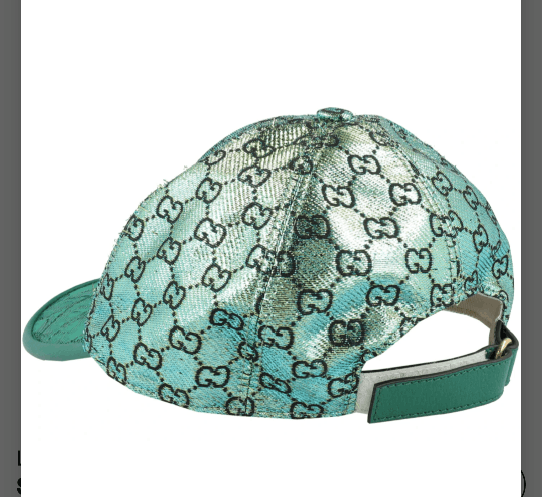 Gucci Gucci GG Lame Jacquard Baseball Cap Green XL Unisex Size ONE SIZE - 4 Thumbnail