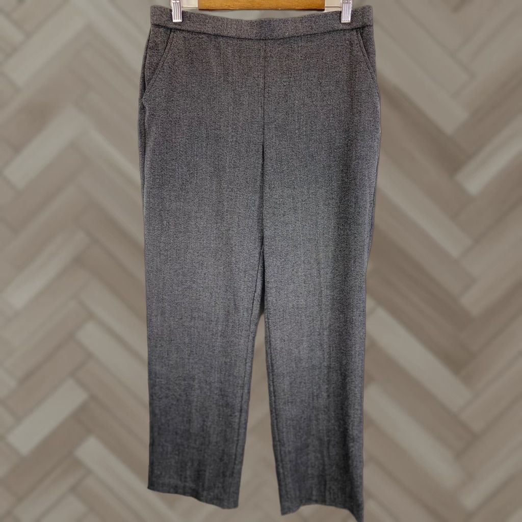 Vintage Dana Buchman Womens Pants Straight Pull On Elastic Stretch Gray 32 In Waist Regular Size SS 28 In Inseam 6.5-8.5 Rise Casual Designer Comfort Stretch Size 28" / US 6 / IT 42 - 1 Thumbnail