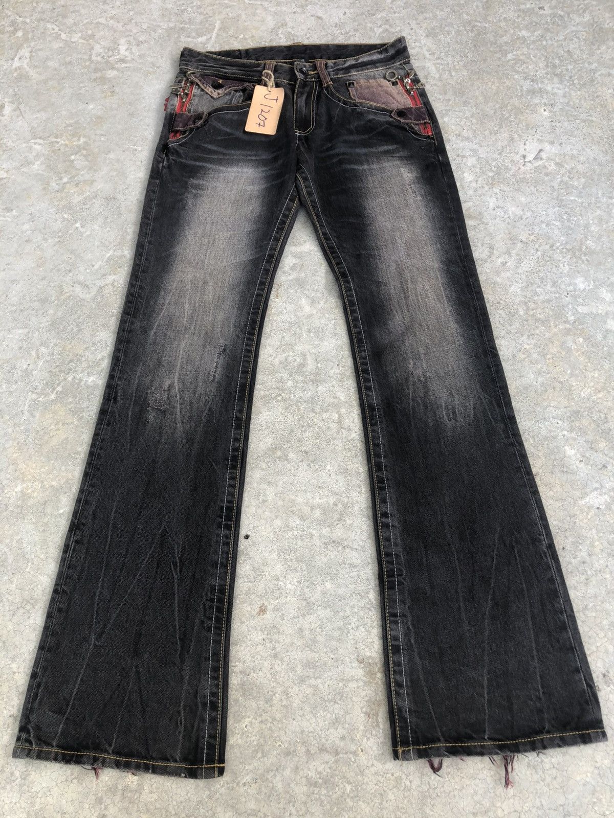 semanticdesign Japanese Semantic Design Flared Jeans Distressed Punk Style Size US 30 / EU 46 - 1 Thumbnail