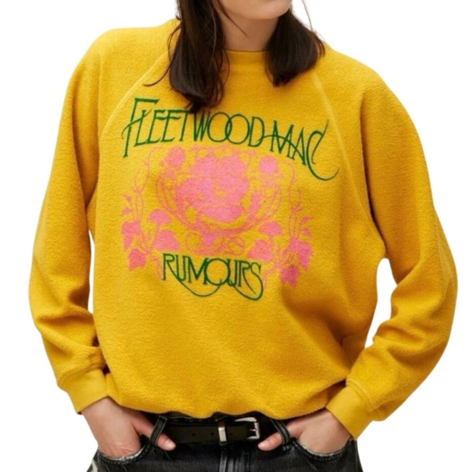 DAYDREAMER Fleetwood Mac Floral Reverse Sweatshirt Size M