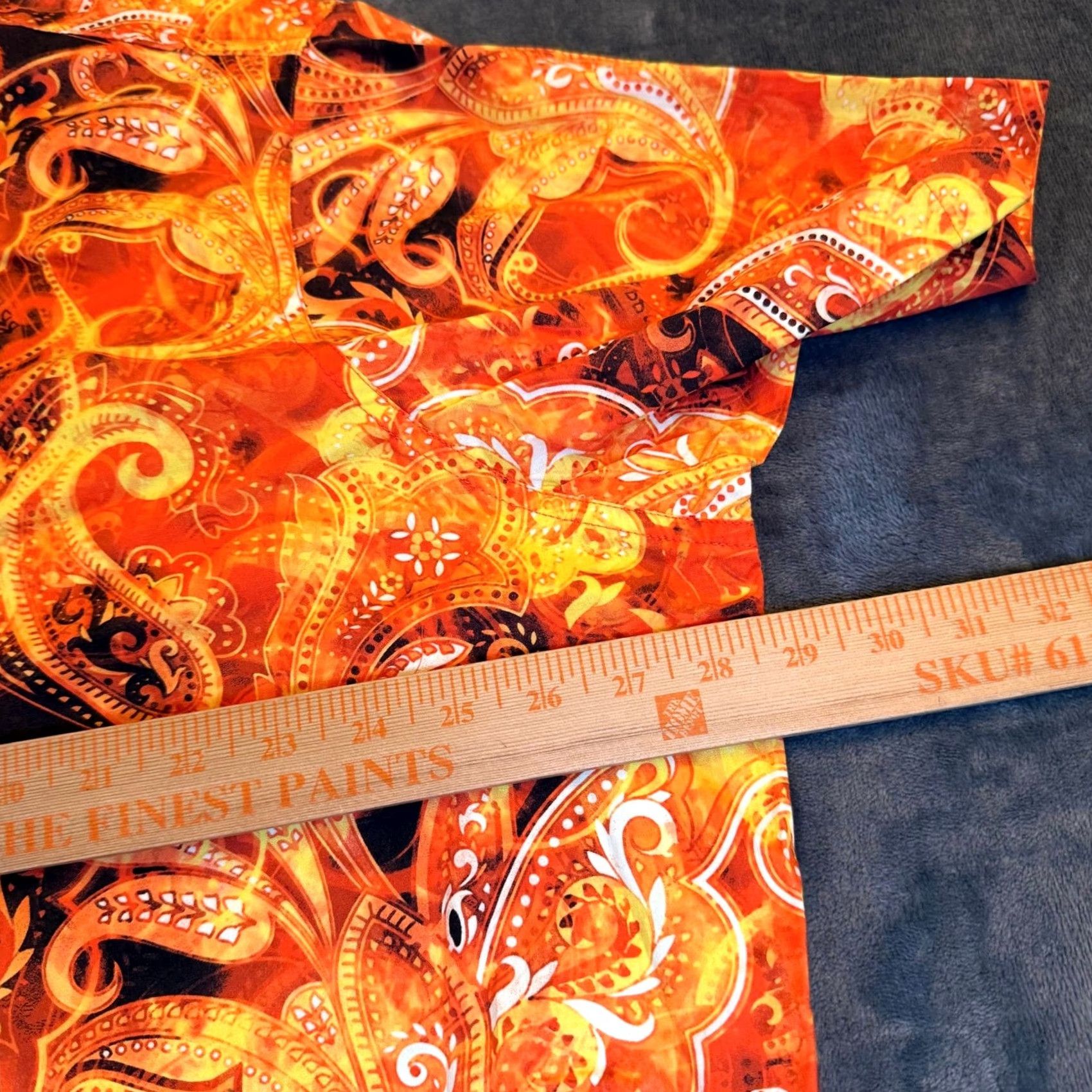 Cremieux Cremieux Premium Denim Button-Up Shirt Mens 2XB Orange Paisley Stretch NWT Big & Tall Casual Short Sleeve Button-Up Shirt Mens Orange Paisley 2XB NWT Size US XXL / EU 58 / 5 - 6 Thumbnail