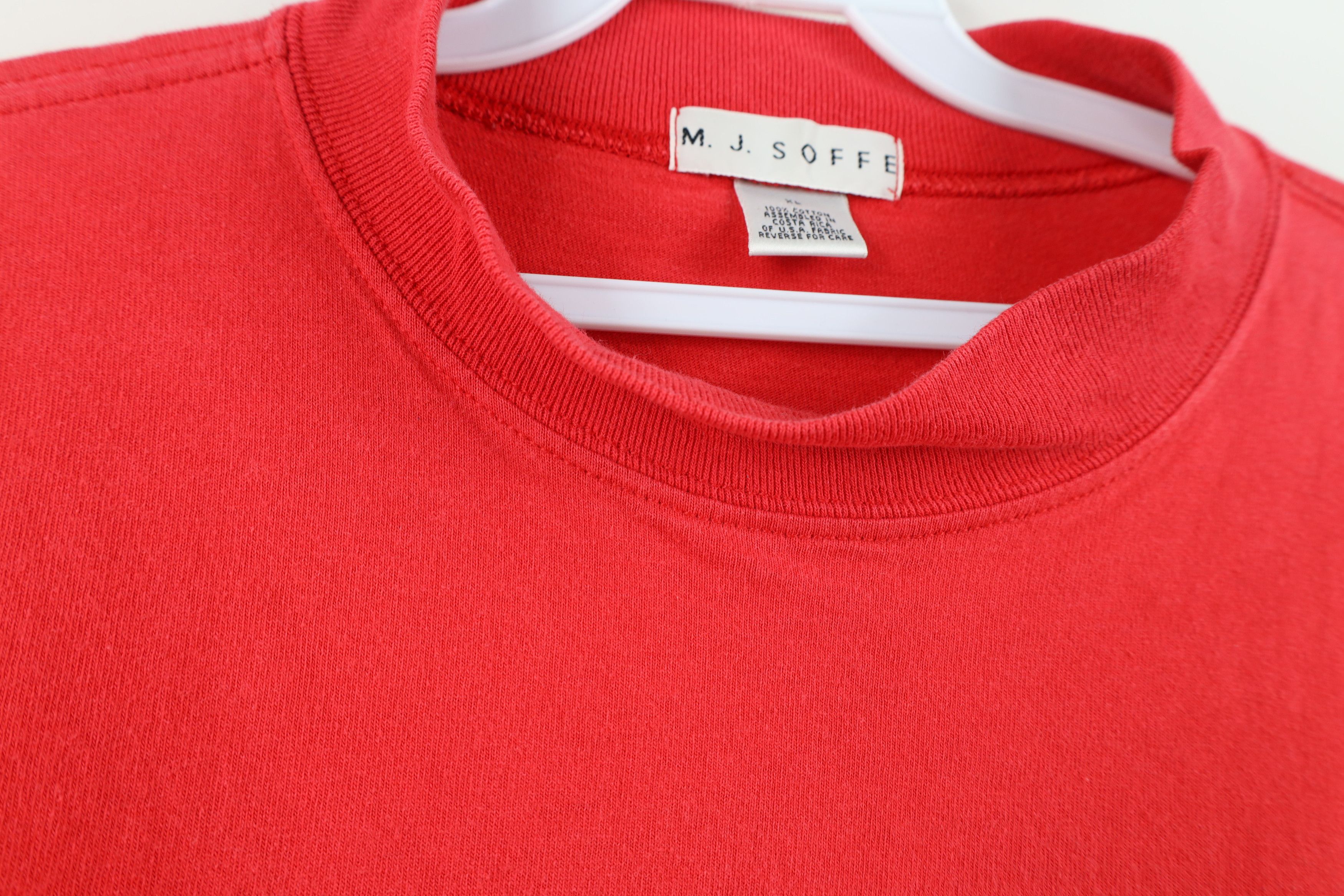 Vintage Vintage 90s Streetwear Mock Neck Long Sleeve T-Shirt Red Size US XL / EU 56 / 4 - 5 Thumbnail